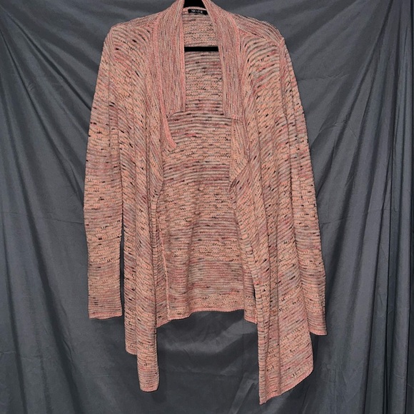 Asymmetric drape open front cardigan - Picture 1 of 7